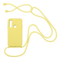 Θήκη Σιλικόνης με Κορδόνι CarryHang Sonique Xiaomi Redmi Note 8 / Redmi Note 8 2021 Κίτρινο