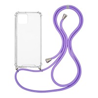 Θήκη Σιλικόνης με Κορδόνι Sonique Armor Clear Apple iPhone 12 Pro Max Λιλά