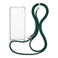 Θήκη Σιλικόνης με Κορδόνι Sonique Armor Clear Apple iPhone 13 Πράσινο Σκούρο
