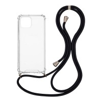Θήκη Σιλικόνης με Κορδόνι Sonique Armor Clear Apple iPhone 13 Μαύρο