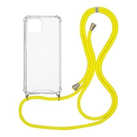 Θήκη Σιλικόνης με Κορδόνι Sonique Armor Clear Apple iPhone 13 Κίτρινο