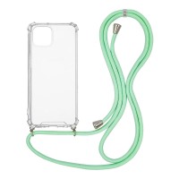 Θήκη Σιλικόνης με Κορδόνι Sonique Armor Clear Apple iPhone 13 Βεραμάν