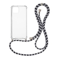 Θήκη Σιλικόνης με Κορδόνι Sonique Armor Clear Apple iPhone 13 Rainbow Μαύρο