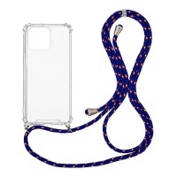 Θήκη Σιλικόνης με Κορδόνι Sonique Armor Clear Apple iPhone 13 Pro Rainbow Μπλε