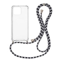 Θήκη Σιλικόνης με Κορδόνι Sonique Armor Clear Apple iPhone 13 Pro Rainbow Μαύρο
