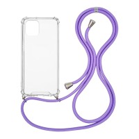 Θήκη Σιλικόνης με Κορδόνι Sonique Armor Clear Samsung Galaxy A03 4G Λιλά