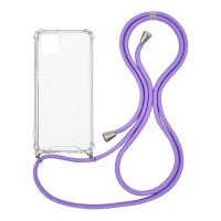 Θήκη Σιλικόνης με Κορδόνι Sonique Armor Clear Samsung Galaxy A12 / Galaxy M12 Λιλά