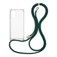 Θήκη Σιλικόνης με Κορδόνι Sonique Armor Clear Samsung Galaxy A13 4G Πράσινο Σκούρο