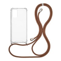 Θήκη Σιλικόνης με Κορδόνι Sonique Armor Clear Samsung Galaxy A13 4G Καφέ