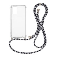 Θήκη Σιλικόνης με Κορδόνι Sonique Armor Clear Samsung Galaxy A13 4G Rainbow Μαύρο