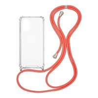 Θήκη Σιλικόνης με Κορδόνι Sonique Armor Clear Samsung Galaxy A32 5G Κοραλλί