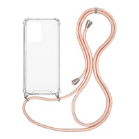 Θήκη Σιλικόνης με Κορδόνι Sonique Armor Clear Samsung Galaxy A33 5G Ροζ Σατινέ