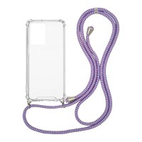 Θήκη Σιλικόνης με Κορδόνι Sonique Armor Clear Samsung Galaxy A53 5G Rainbow Λιλά