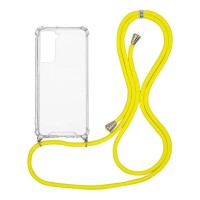 Θήκη Σιλικόνης με Κορδόνι Sonique Armor Clear Samsung Galaxy S22 Κίτρινο