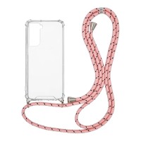 Θήκη Σιλικόνης με Κορδόνι Sonique Armor Clear Samsung Galaxy S22 Rainbow Ροζ