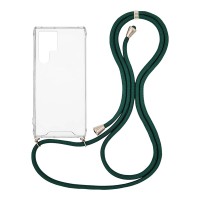 Θήκη Σιλικόνης με Κορδόνι Sonique Armor Clear Samsung Galaxy S22 Ultra Πράσινο Σκούρο