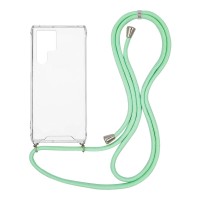 Θήκη Σιλικόνης με Κορδόνι Sonique Armor Clear Samsung Galaxy S22 Ultra Βεραμάν