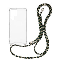 Θήκη Σιλικόνης με Κορδόνι Sonique Armor Clear Samsung Galaxy S22 Ultra Rainbow Πράσινο