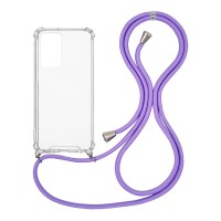 Θήκη Σιλικόνης με Κορδόνι Sonique Armor Clear Xiaomi Redmi Note 11 Pro 4G/5G / Redmi Note 12 Pro 4G Λιλά