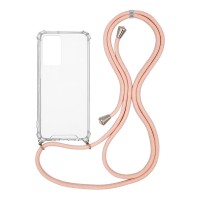 Θήκη Σιλικόνης με Κορδόνι Sonique Armor Clear Xiaomi Redmi Note 11 4G / Redmi Note 11S Ροζ