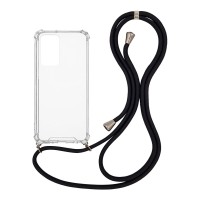 Θήκη Σιλικόνης με Κορδόνι Sonique Armor Clear Xiaomi Redmi Note 11 4G / Redmi Note 11S Μαύρο