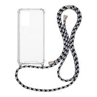 Θήκη Σιλικόνης με Κορδόνι Sonique Armor Clear Xiaomi Redmi Note 11 4G / Redmi Note 11S Rainbow Μαύρο
