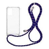 Θήκη Σιλικόνης με Κορδόνι Sonique Armor Clear Xiaomi Redmi Note 10 Pro Rainbow Μπλε