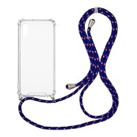 Θήκη Σιλικόνης με Κορδόνι Sonique Armor Clear Xiaomi Redmi 9A / Redmi 9AT Rainbow Μπλε