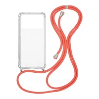 Θήκη Σιλικόνης με Κορδόνι Sonique Armor Clear Xiaomi Poco X4 Pro 5G Κοραλλί