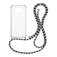 Θήκη Σιλικόνης με Κορδόνι Sonique Armor Clear Xiaomi Poco X3 NFC / Poco X3 Pro Rainbow Μαύρο