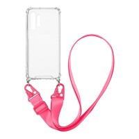 Θήκη Σιλικόνης με Strap Sonique Armor Clear Samsung Galaxy A32 4G Φούξια