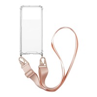 Θήκη Σιλικόνης με Strap Sonique Armor Clear Xiaomi Poco X4 Pro 5G Ροζ