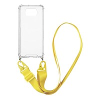 Θήκη Σιλικόνης με Strap Sonique Armor Clear Xiaomi Poco X3 NFC / Poco X3 Pro Κίτρινο