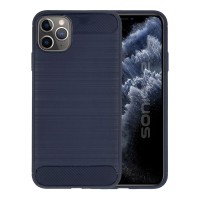 Θήκη Σιλικόνης Sonique Carbon Brushed Apple iPhone 11 Pro Μπλέ