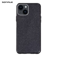 Θήκη Σιλικόνης Sonique Shiny Apple iPhone 14 Μαύρο