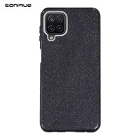 Θήκη Σιλικόνης Sonique Shiny Samsung Galaxy A12 / Galaxy M12 Μαύρο