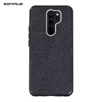 Θήκη Σιλικόνης Sonique Shiny Xiaomi Redmi 9 Μαύρο