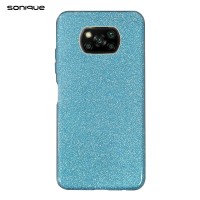 Θήκη Σιλικόνης Sonique Shiny Xiaomi Poco X3 NFC / Poco X3 Pro Γαλάζιο
