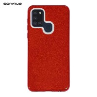 Θήκη Σιλικόνης Sonique Shiny Samsung Galaxy A21s Κόκκινο