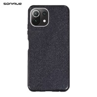 Θήκη Σιλικόνης Sonique Shiny Xiaomi Mi 11 Lite 4G / Mi 11 Lite 5G Μαύρο