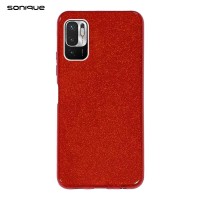 Θήκη Σιλικόνης Sonique Shiny Xiaomi Redmi Note 10 5G / Poco M3 Pro 5G Κόκκινο