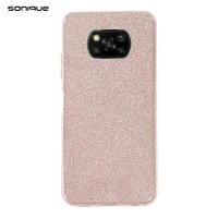 Θήκη Σιλικόνης Sonique Shiny Xiaomi Poco X3 NFC / Poco X3 Pro Ροζ