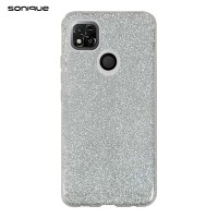 Θήκη Σιλικόνης Sonique Shiny Xiaomi Redmi 10A Ασημί