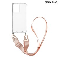 Θήκη Σιλικόνης με Strap Sonique Armor Clear Xiaomi Xiaomi 11T / Xiaomi 11T Pro Ροζ