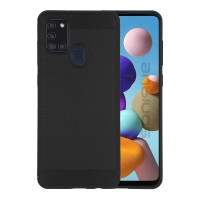 Θήκη Σιλικόνης Sonique Carbon Brushed Samsung Galaxy A21s Μαύρο