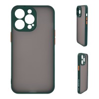 Θήκη Σιλικόνης Color Button Bumper Sonique Apple iPhone 14 Pro Πράσινο Σκούρο