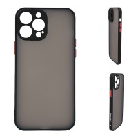 Θήκη Σιλικόνης Color Button Bumper Sonique Apple iPhone 14 Pro Max Μαύρο