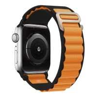 Λουράκι Nylon Alpine Loop Band Sonique για Apple Watch (38/40/41MM) Μαύρο / Πορτοκαλί