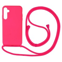 Θήκη Σιλικόνης με Κορδόνι CarryHang Sonique Samsung Galaxy A34 5G Φούξια