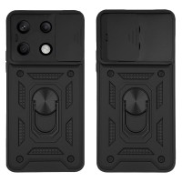 Θήκη Ring Armor CamPro Sonique για Xiaomi Redmi Note 13 Pro 5G / Poco X6 5G Μαύρο